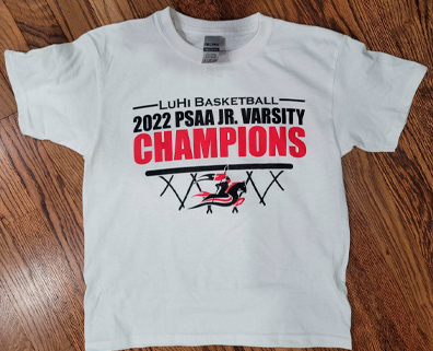 LUHI JV Champs shirts